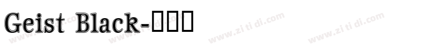 Geist Black字体转换